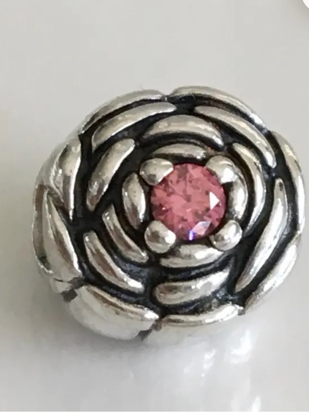 Authentic Pandora Blooming Rose Flower Sterling Charm